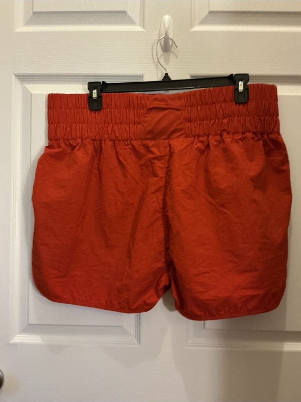 Women’s Terra-cotta Color Elastic-Waist Active Shorts High Waist